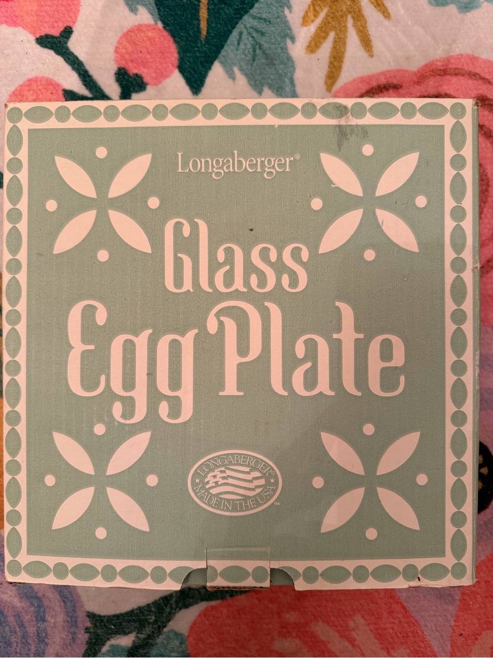 Longaberger Mint Green Glass Egg Plate